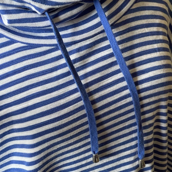 Anne Klein blue and white striped tunic sweatshirt size XXL Plus size - Picture 2 of 9